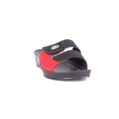 Aerowalk Women's Slip-On Slipper For Casual use 0423_RED+BLK