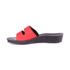 Aerowalk Women's Slip-On Slipper For Casual use 0423_RED+BLK