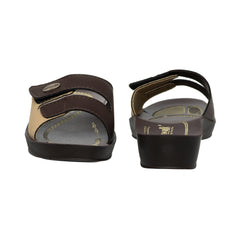 Aerowalk Women's Slip-On Slipper For Casual use 0423_BRN+BG.