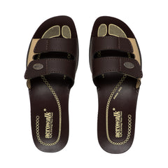 Aerowalk Women's Slip-On Slipper For Casual use 0423_BRN+BG.