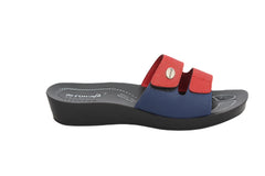 Aerowalk Women's Slip-On Slipper For Casual use 0423_RED+BLUE