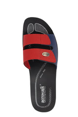 Aerowalk Women's Slip-On Slipper For Casual use 0423_RED+BLUE