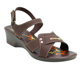 Aerowalk Women's Slip-On Slipper For Casual use 0566_BROWN