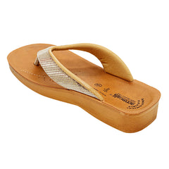 Aerowalk Women's Slip-On Mid Heel GOLD Slipper 08FK