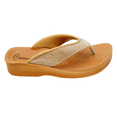 Aerowalk Women's Slip-On Mid Heel GOLD Slipper 08FK