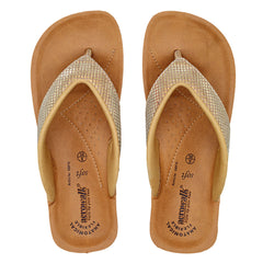 Aerowalk Women's Slip-On Mid Heel GOLD Slipper 08FK