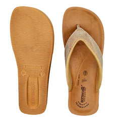 Aerowalk Women's Slip-On Mid Heel GOLD Slipper 08FK
