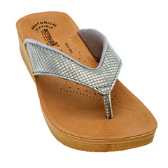 Aerowalk Women's Slip-On Mid Heel GREY Slipper 08FK