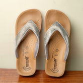 Aerowalk Women's Slip-On Mid Heel GREY Slipper 08FK