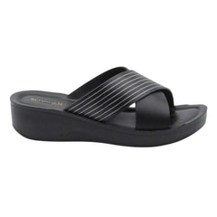 Aerowalk Women's PU Slipper AT28_BLACK