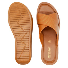 Aerowalk Women's PU Slipper AT28_TAN