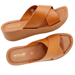 Aerowalk Women's PU Slipper AT28_TAN