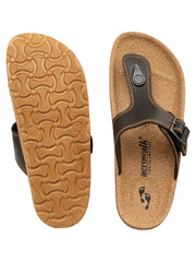 Aerowalk Men's Slip-On Slipper For Casual use KC12_DK. BROWN