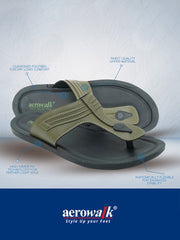 Aerowalk Men's Slip-On Slipper For Casual use NV38_OLIVE GREEN