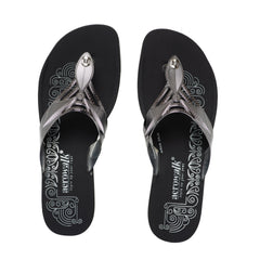Aerowalk Women's Slip-On Slipper For Casual use OAJ4_GUNMETAL