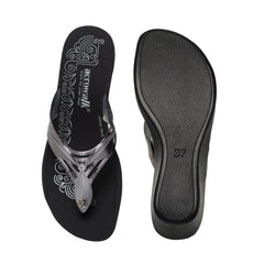 Aerowalk Women's Slip-On Slipper For Casual use OAJ4_GUNMETAL