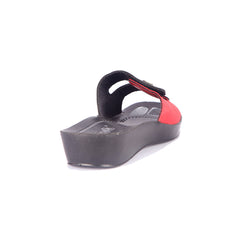 Aerowalk Women's Slip-On Slipper For Casual use  0423_RED+BLK