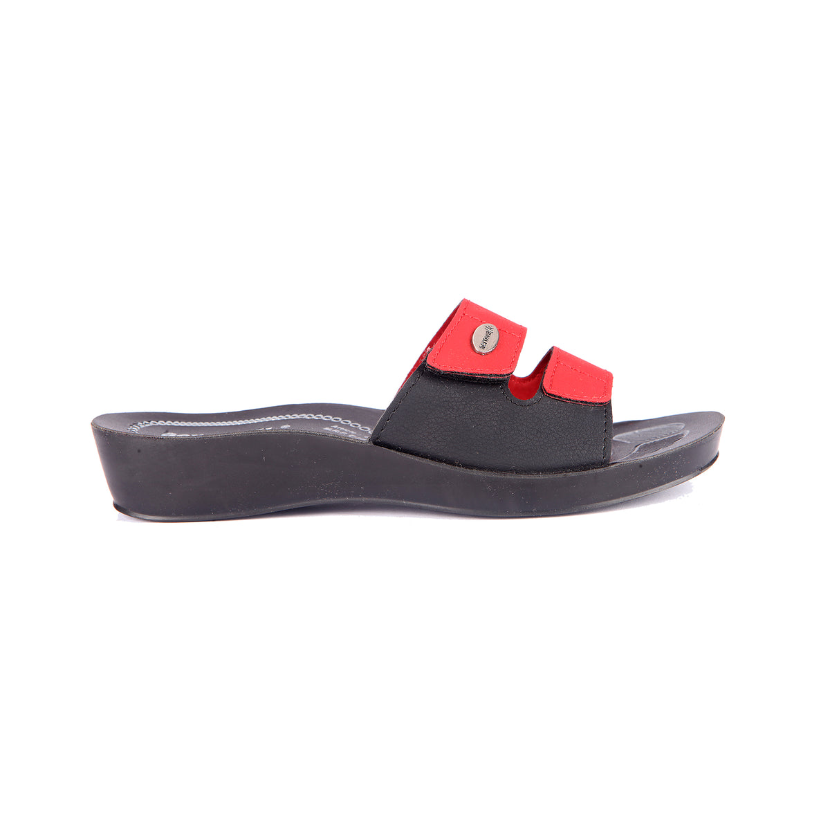 Aerowalk Women's Slip-On Slipper For Casual use  0423_RED+BLK