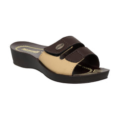 Aerowalk Women's Slip-On Slipper For Casual use  0423_BRN+BG.