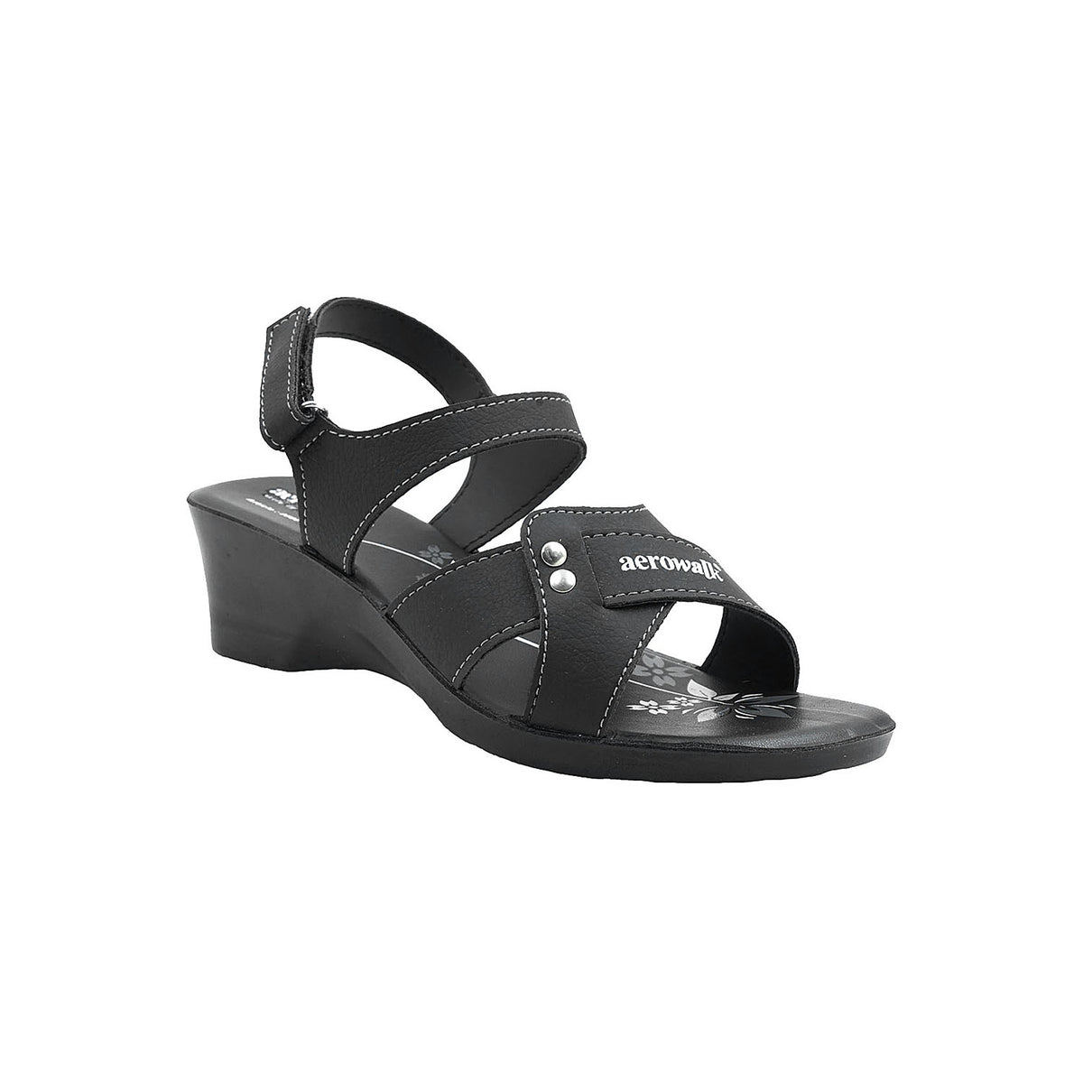 Aerowalk Women's Slip-On Slipper For Casual use  0566_BLACK