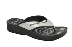 Aerowalk Women's Slip-On Slipper For Casual use  0807_SILVER