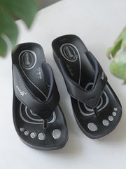 Aerowalk Women's Slip-On Slipper For Casual use  0807_BLACK