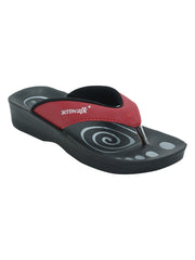 Aerowalk Women's Slip-On Slipper For Casual use  0807_RED