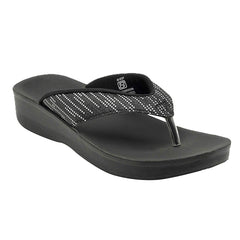 Aerowalk Women's Slip-On Slipper For Casual use  0823_BLACK