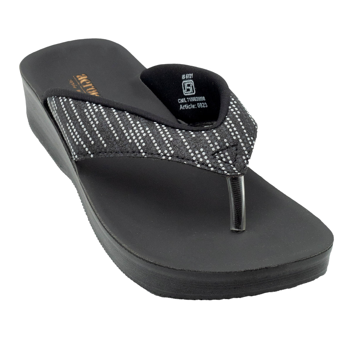 Aerowalk Women's Slip-On Slipper For Casual use  0823_BLACK