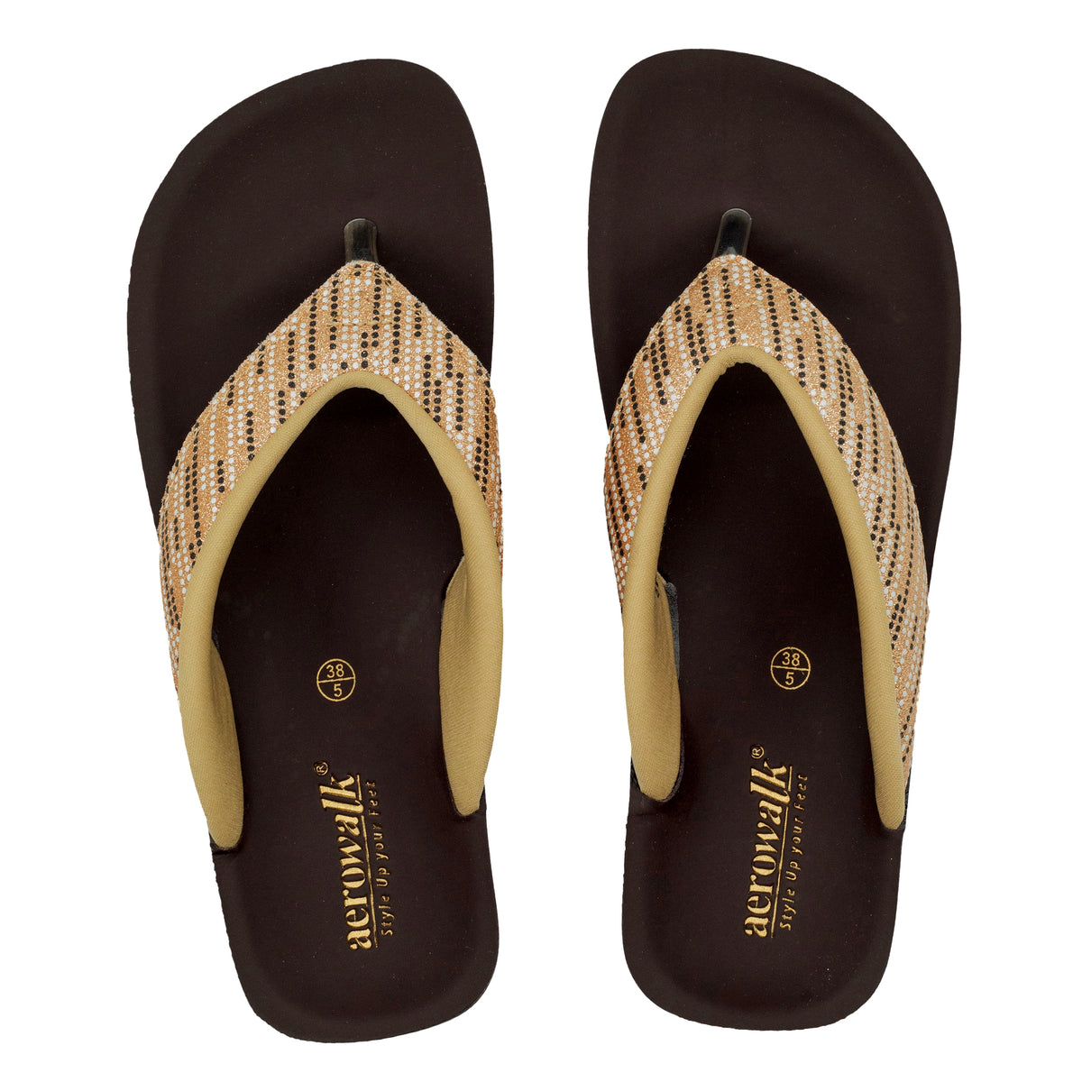 Aerowalk Women's Slip-On Slipper For Casual use  0823_ROSE GOLD