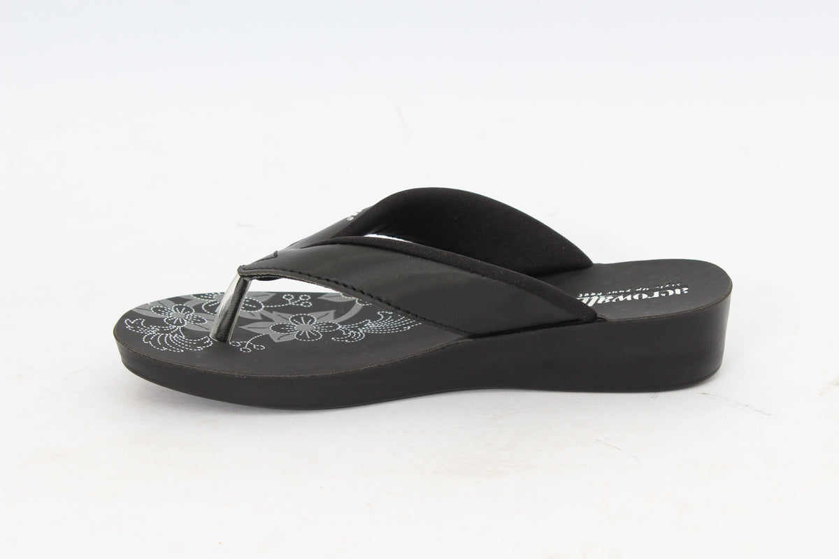 Aerowalk Women's Slip-On Slipper For Casual use  91N1_BLACK