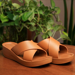 Aerowalk Women's PU Slipper AT28_TAN