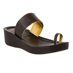 Aerowalk Women's Slip-On Slipper For Casual use  ATB1_BROWN
