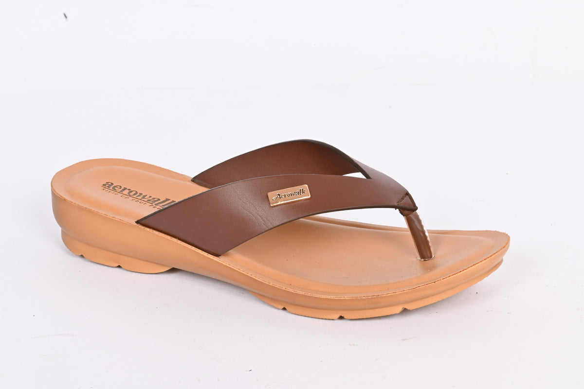 Aerowalk Women's Slip-On Slipper For Casual use  DM63_BROWN