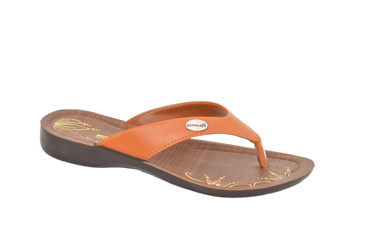 Aerowalk Women's Slip-On Slipper For Casual use  GE15_TAN