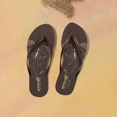 Aerowalk Women's Slip-On Slipper For Casual use  IR20_BROWN
