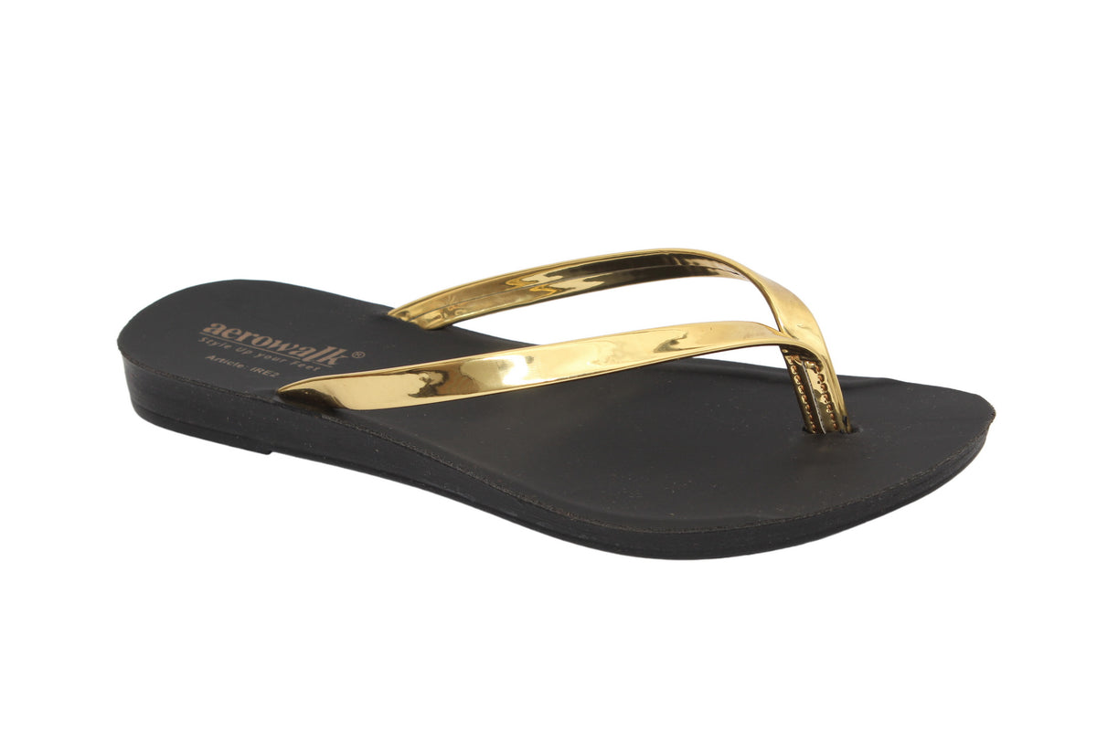 Aerowalk Women's Slip-On Slipper For Casual use  IRE2_GOLD
