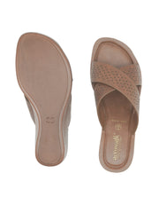 Aerowalk Women's Slip-On Slipper For Casual use  OA06_TAN