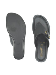 Aerowalk Women's Slip-On Slipper For Casual use  OA09_BLACK