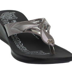 Aerowalk Women's Slip-On Slipper For Casual use  OAJ4_GUNMETAL